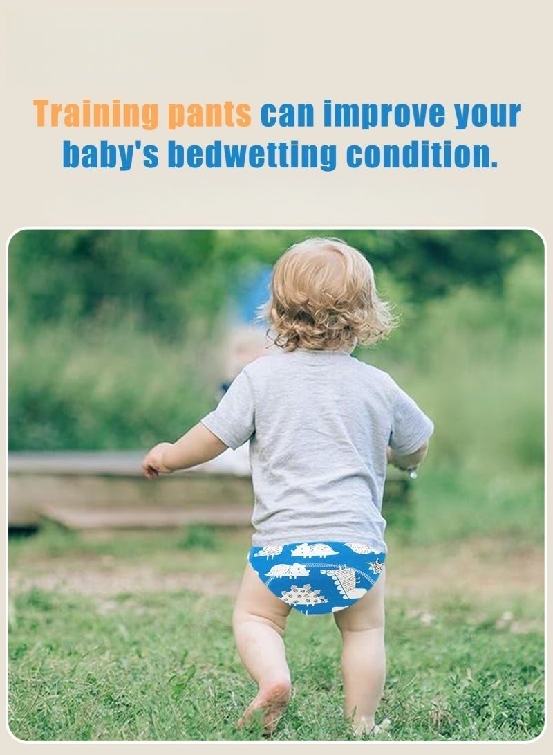 Baby Potty Training Underwear for Boys and Girls 5 Pack Absorbent Training Pants for Toddlers with Printed Reusable Cotton Toilet Training Pants for 12-18kg Kids (2-4 Years) - Image 2